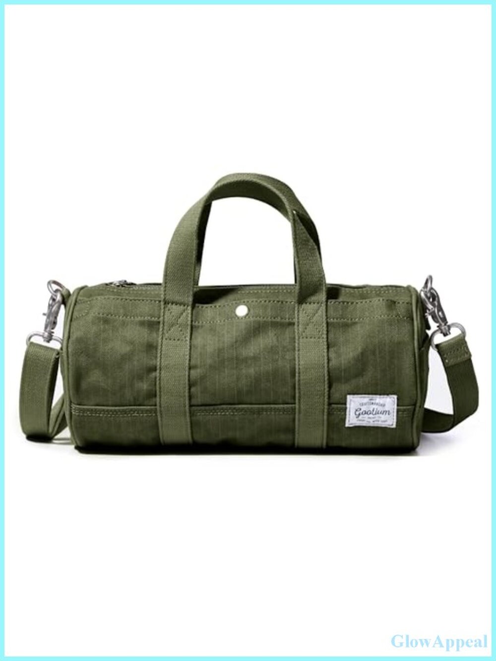 GOOTIUM Mini Duffle Canvas Crossbody Bag Roll Tote Shoulder Purse